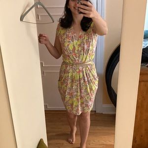 Anne Klein summer or fall dress with belt and pockets